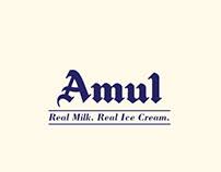 Amul Ice Cream Real Milk. Real Ice Cream.