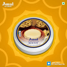 Amul Kaju Malai Kulfi Roll Cut