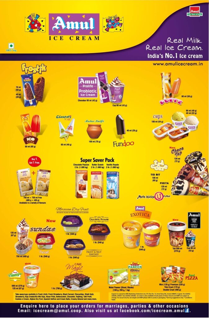 Amul Regional Ice Cream Flavours