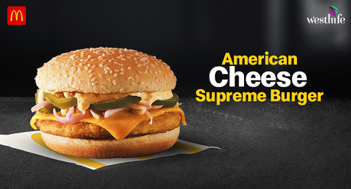 American Cheese Supreme Veg Burger