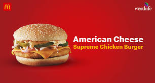American Cheese Supreme Chicken Burger