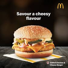 Grilled Chicken & Cheese Burger