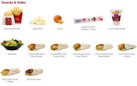 McDonalds Snacks & Sides List