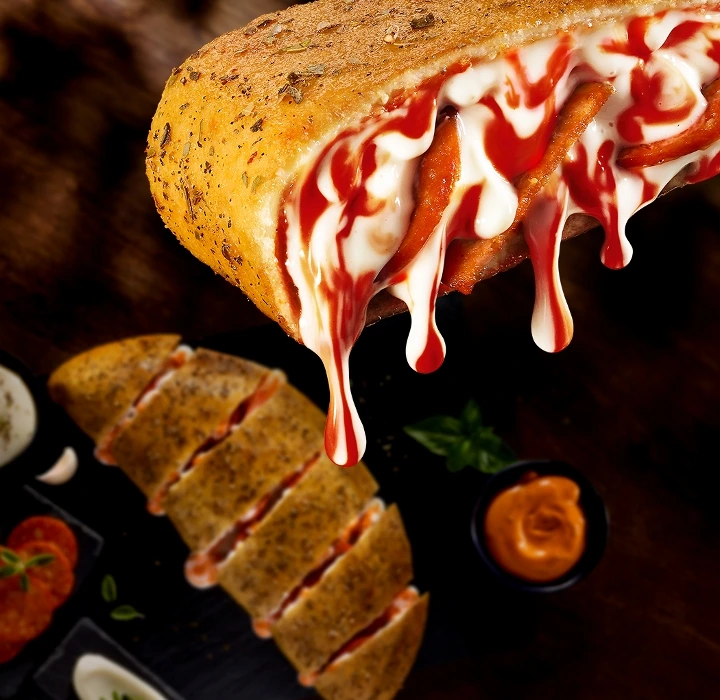 Fiery Pepperoni Garlic Bread